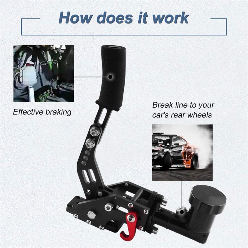 RULLINE Universal Racing Car Hydraulic E-Brake Drift Rally Lever Handbrake Gear with Oil Eisivor Tank - Image 5